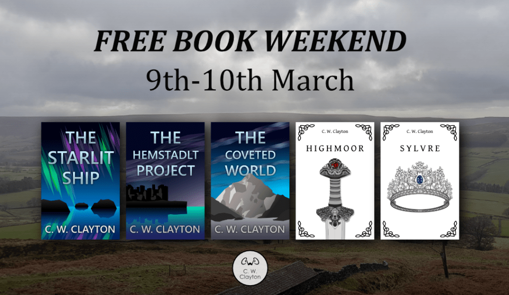 Free book weekend promotional image