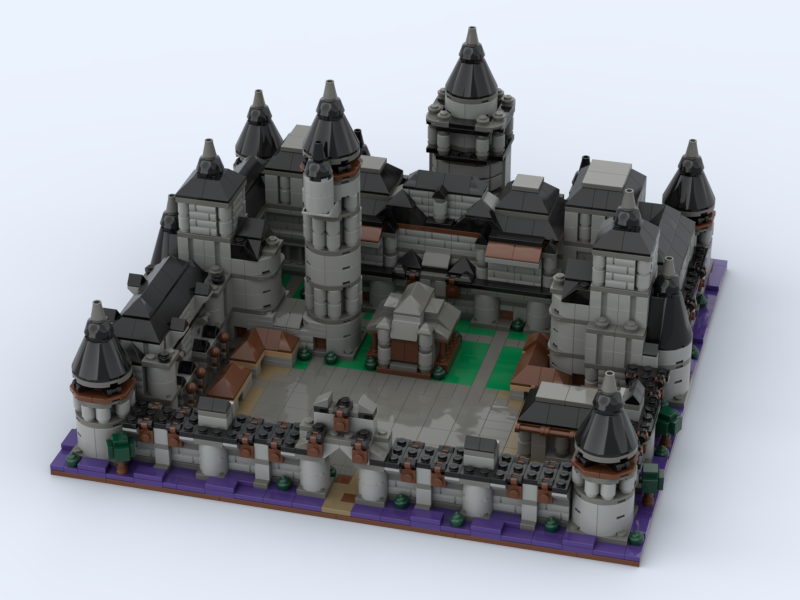 Lego model of Halls of Highmoor from Highmoor fantasy series by C. W. Clayton