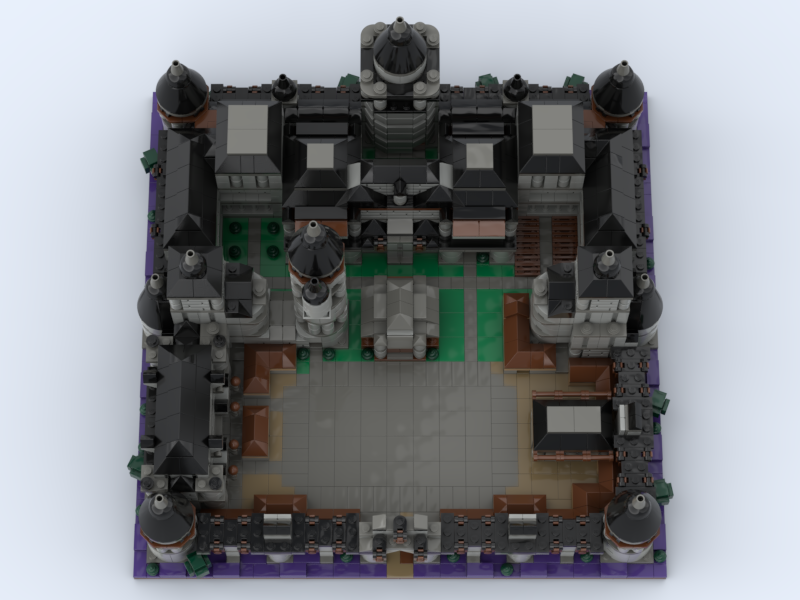 Lego model of Halls of Highmoor from Highmoor fantasy series by C. W. Clayton