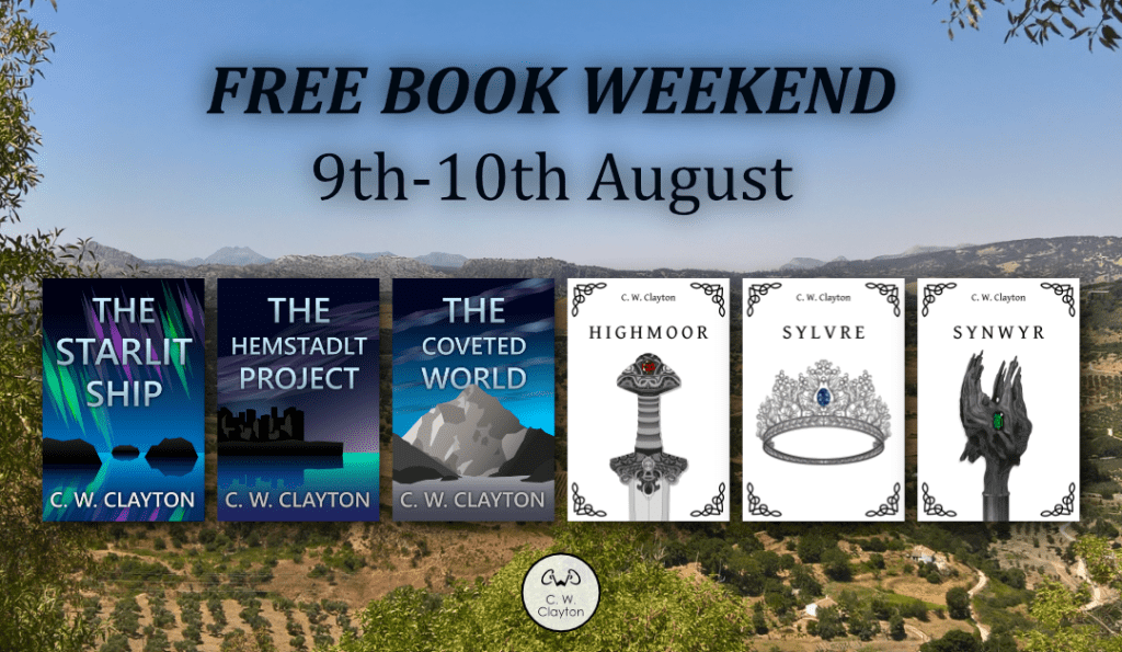 Free book weekend promotional image: 9th-10th August 2025