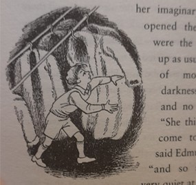 Illustration by Pauline Baynes from The Lion, the Witch and the Wardrobe (1950) by C. S. Lewis.
