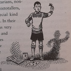 Illustration by Pauline Baynes from The Voyage of the Dawn Treader by C. S. Lewis: Eustace Scrubb