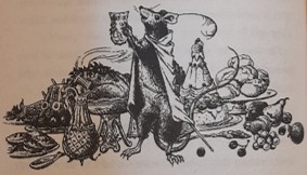 Illustration by Pauline Baynes from The Voyage of the Dawn Treader by C. S. Lewis: Reepicheep the mouse