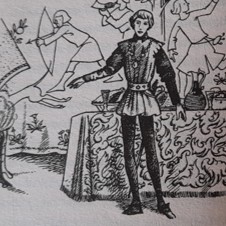 Illustration from The Silver Chair (1953) by C. S. Lewis, illustrated by Pauline Baynes: Prince Rilian.