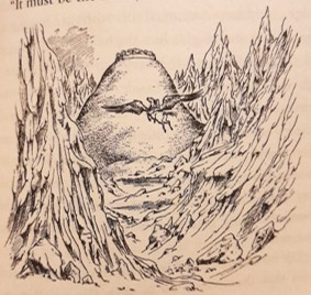 Illustration by Pauline Baynes from The Magician's Nephew (1955) by C. S. Lewis: The Garden with the forbidden fruit.