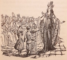 Illustration by Pauline Baynes from The Magician's Nephew (1955) by C. S. Lewis: Empress Jadis.