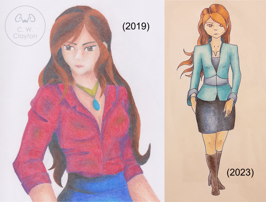 One of my sketches of the protagonist from my book The Starlit Ship (2020).