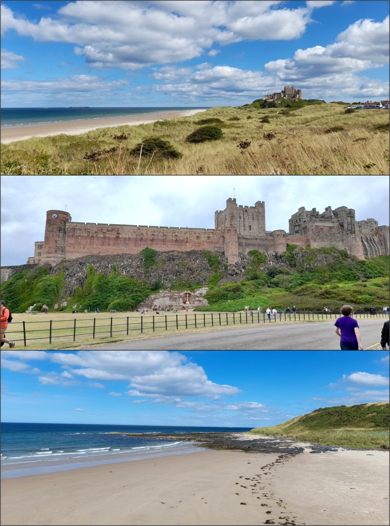 Bamburgh Castle and coastline